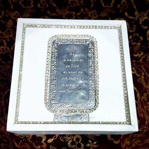 5 Pcs Set de Vela Bautizo en Caja de Madera Baptism Christening Candle Gift Set